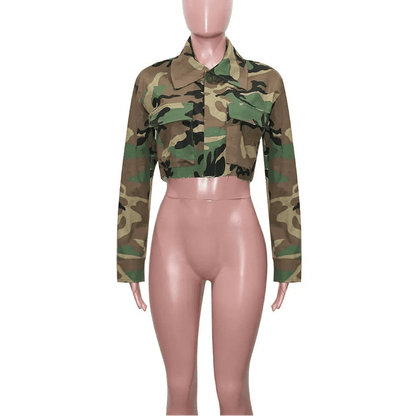 Camouflage Mini Trench Jacket - Streetwear Long Sleeve Coat | EverHype 2026 - EverHype