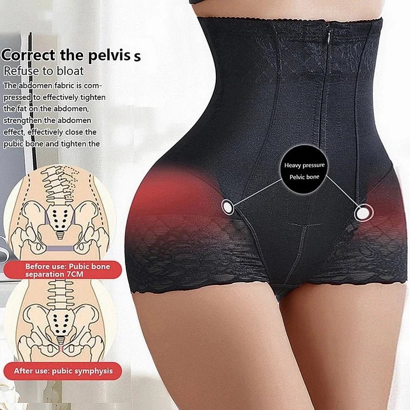 2023 New Tummy Control Panties Women Zipper Body Shaper High Waist Shaper Pants Seamless Shapewear Postpartum Panties - EverHype