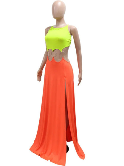 Women's O - Ring Metal Dress - Hollow Out Backless Bandage | Sexy Clubwear - EverHype