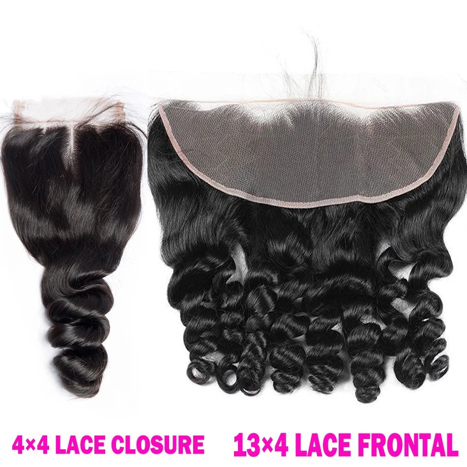 4x4 13x4 Transparent HD Lace Frontal Closure Straight Water Wave Kinky Curly Lace Closure Only 100% Remy Human Hair pre plucked - EverHype
