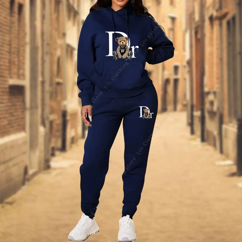 Women's TrackSuit Aesthetic Designer Clothes High quality Hoodies Sweatshirts Sweatpants 2 Piece Suit Sportwear Woman Pants Sets - EverHype