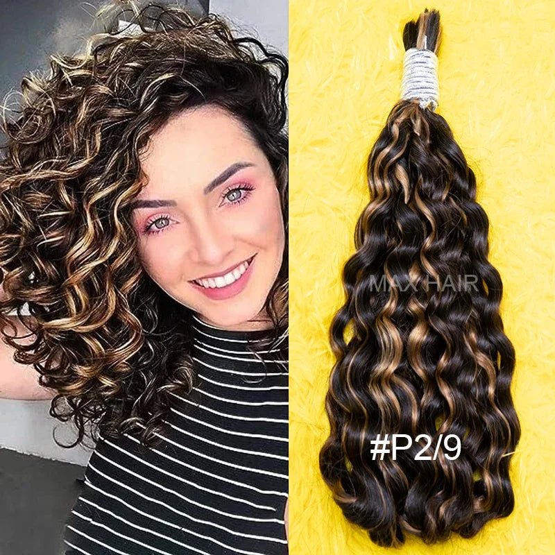 100% Human Hair Extensions for Braiding Natural Hair Weaving Loose Deep Beautiful Unprocessed Curly No Weft Vietnamese Hair Bulk - EverHype