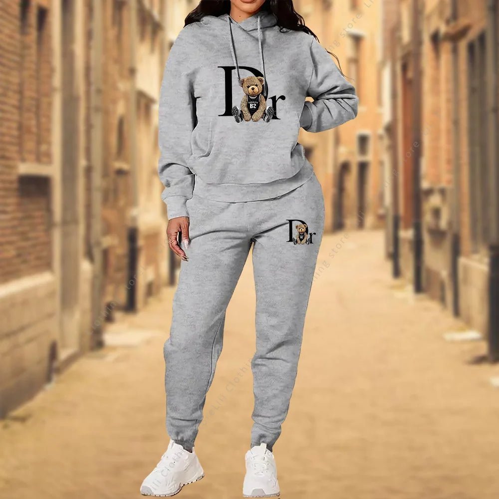 Women's TrackSuit Aesthetic Designer Clothes High quality Hoodies Sweatshirts Sweatpants 2 Piece Suit Sportwear Woman Pants Sets - EverHype