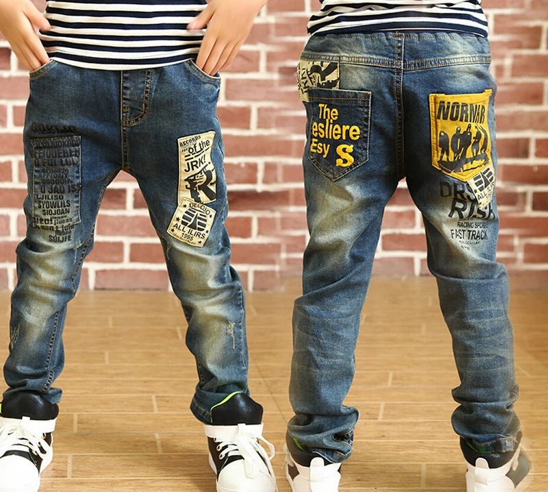 Boys Straight Jeans - Classic Denim Pants for Kids Ages 4 - 11 - EverHype