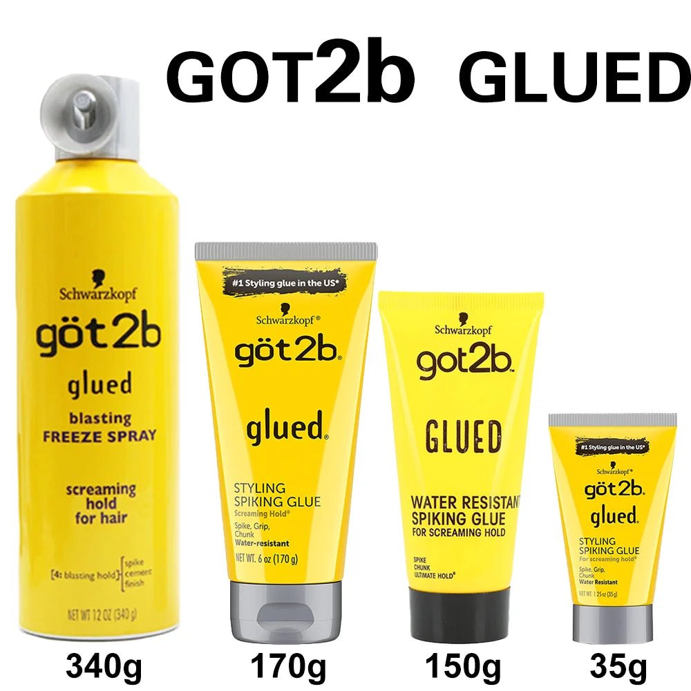 Got2b Glued Spray Styling Spiking Hair Gel Waterproof Lace Wig Adhesive invisible Hair Accessories Glue Remover Spray 170g - EverHype