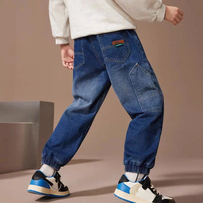 Boys Straight Jeans - Classic Denim Pants for Kids Ages 4 - 11 - EverHype