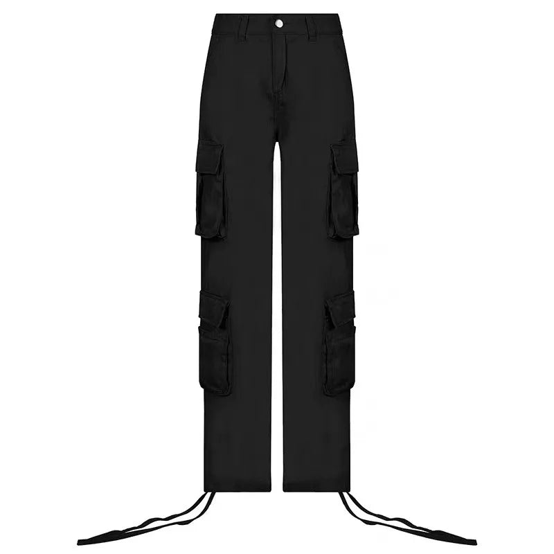 Y2K Cargo Jeans - Women's Denim Pants with Pockets | Straight Leg Streetwear - EverHype