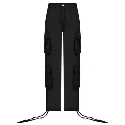 Y2K Cargo Jeans - Women's Denim Pants with Pockets | Straight Leg Streetwear - EverHype