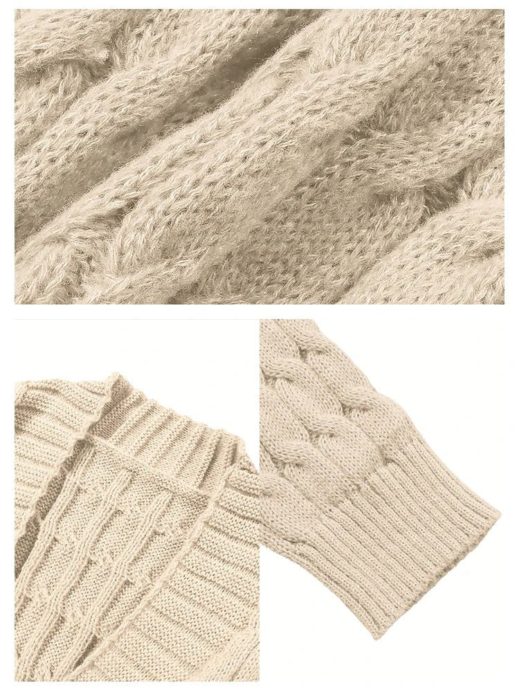 Plus Size Autumn and Winter New Pure Cardigan Casual Knitted Sweater With Pockets Commuter Comfortable Soft Knitted Sweater - EverHype