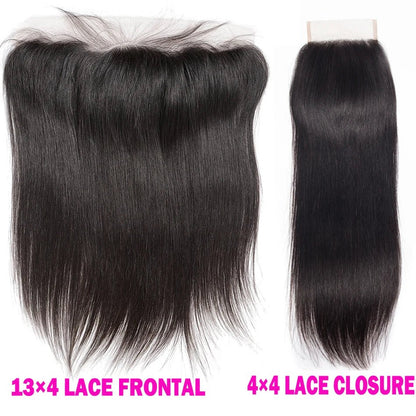 4x4 13x4 Transparent HD Lace Frontal Closure Straight Water Wave Kinky Curly Lace Closure Only 100% Remy Human Hair pre plucked - EverHype