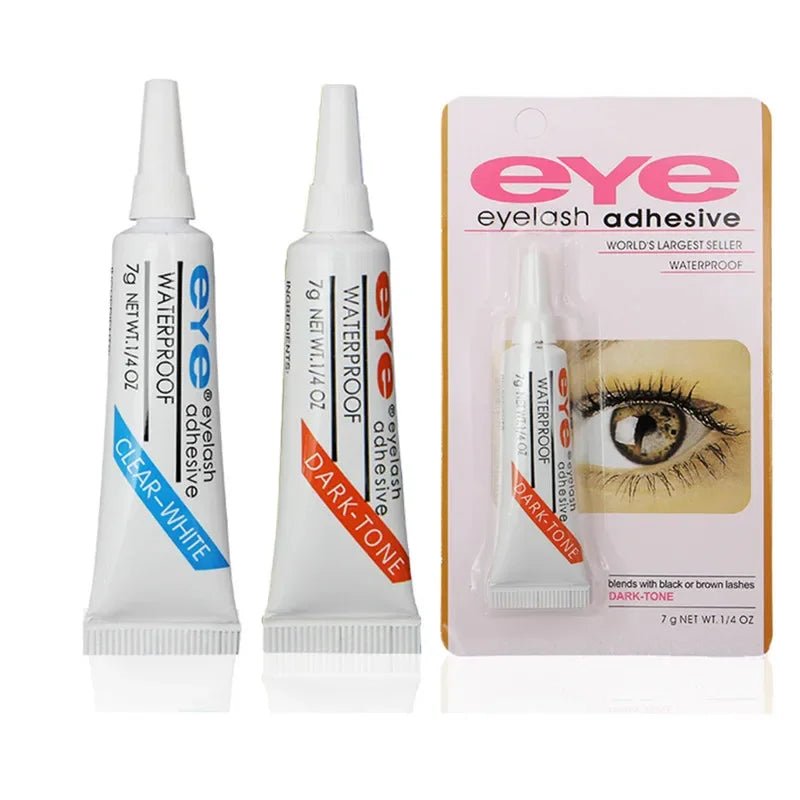 False Eyelash Extension Glue Waterproof Makeup Tools Accessories Eyelash Glue New Strong Lash Glue Adhesive 7g, Black or Clear - EverHype