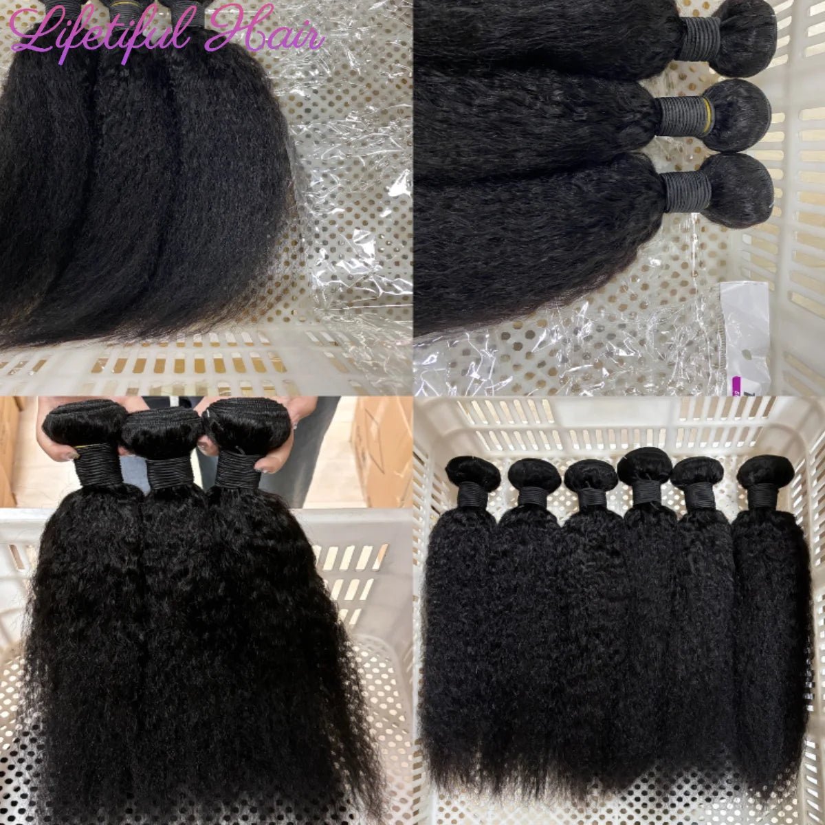 28 30 Inch Kinky Straight Human Hair Bundles Brazilian Yaki Bundles 100% Human Hair Extensions Raw Hair Bundles Fast Shipping - EverHype