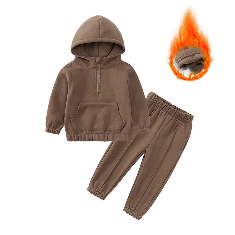 Kids 2 - Piece Fleece Set - Warm Sweatshirt & Pants for Boys & Girls - EverHype