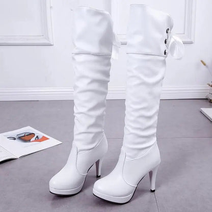 Women Boots Luxury Knight Women Length Boot Fashion Sexy Soft Leather Shoes Leather Elegant Comfortable Knee High Boots - EverHype