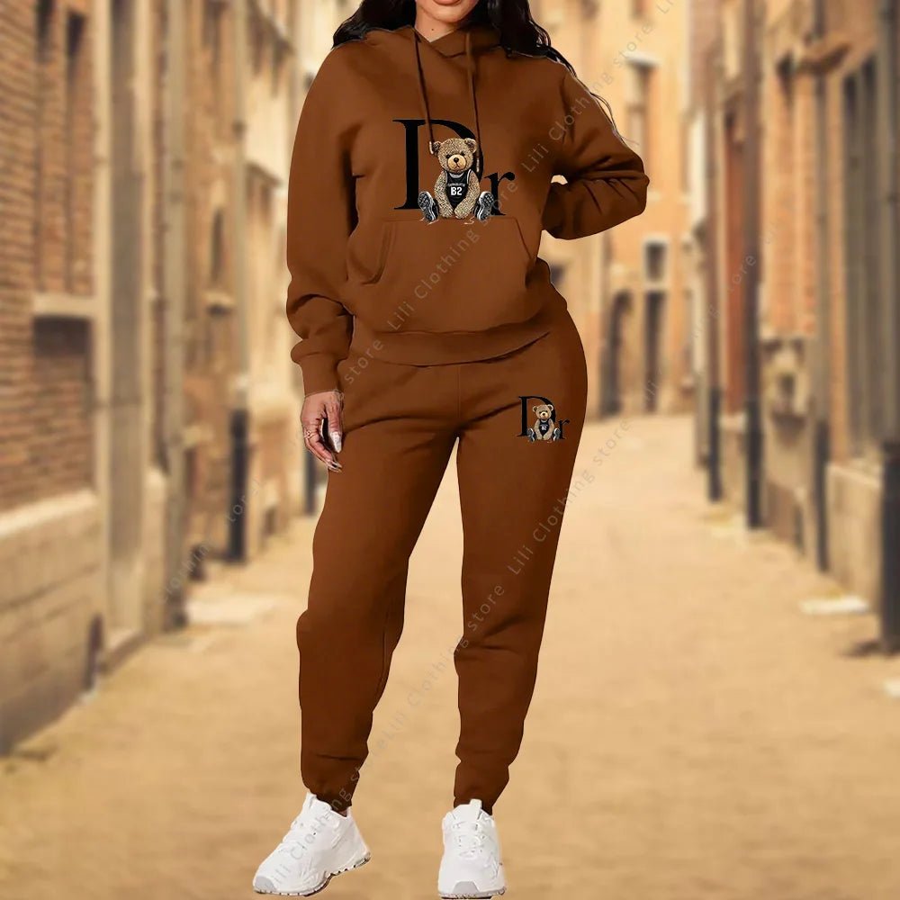 Women's TrackSuit Aesthetic Designer Clothes High quality Hoodies Sweatshirts Sweatpants 2 Piece Suit Sportwear Woman Pants Sets - EverHype