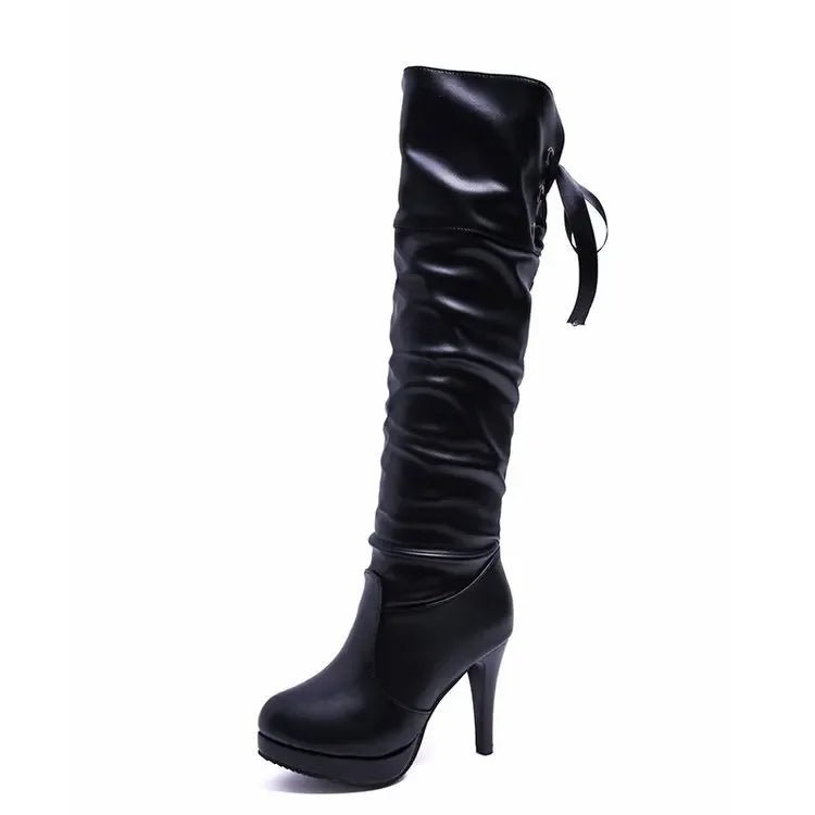 Women Boots Luxury Knight Women Length Boot Fashion Sexy Soft Leather Shoes Leather Elegant Comfortable Knee High Boots - EverHype