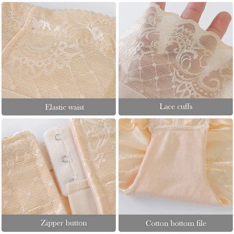 2023 New Tummy Control Panties Women Zipper Body Shaper High Waist Shaper Pants Seamless Shapewear Postpartum Panties - EverHype