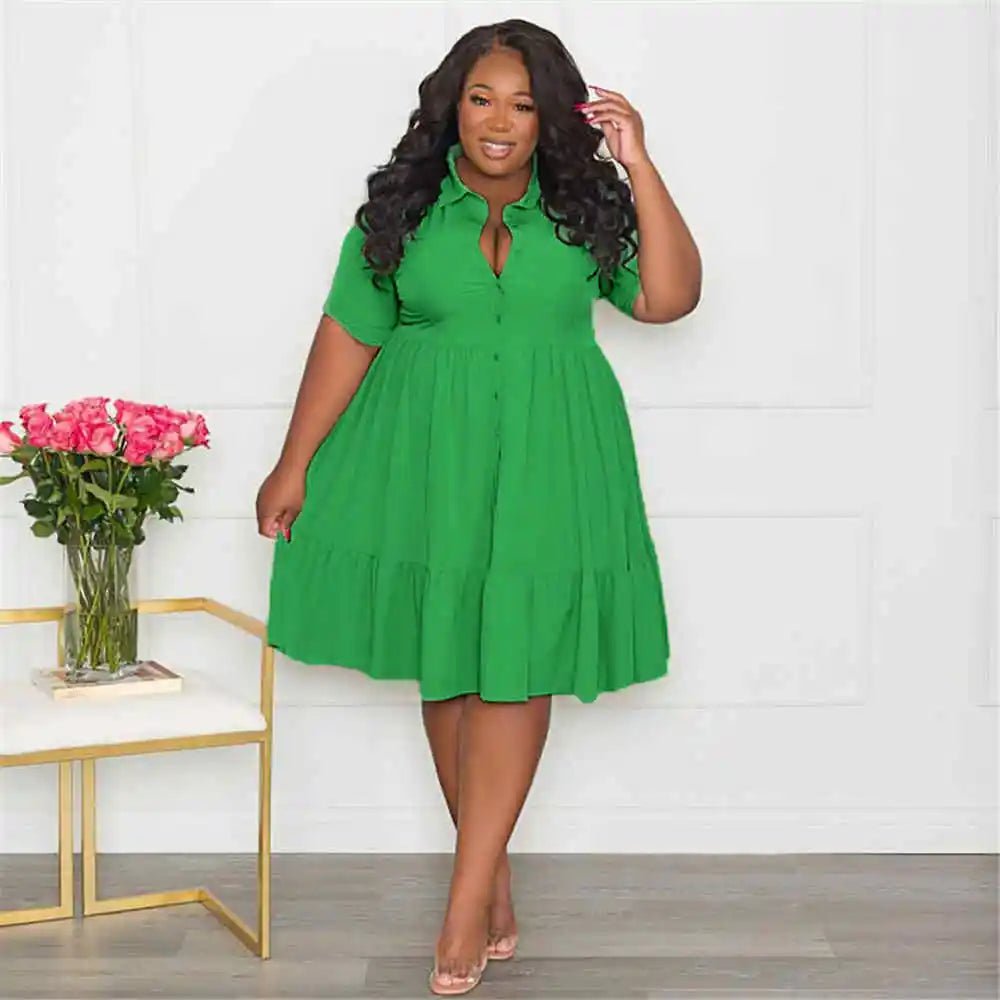 Plus Size Ball Gown Mini Dress - Elegant Casual Summer Dress | EverHype 2026 - EverHype