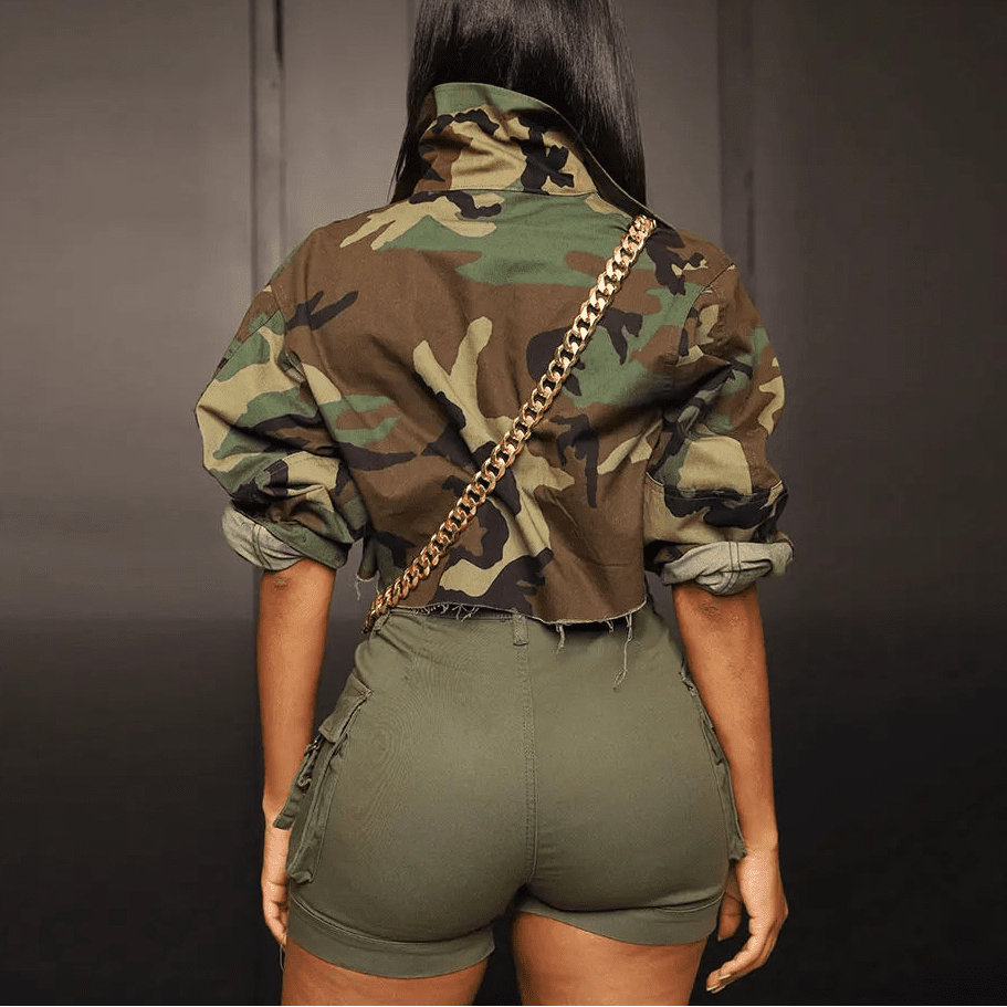 Camouflage Mini Trench Jacket - Streetwear Long Sleeve Coat | EverHype 2026 - EverHype