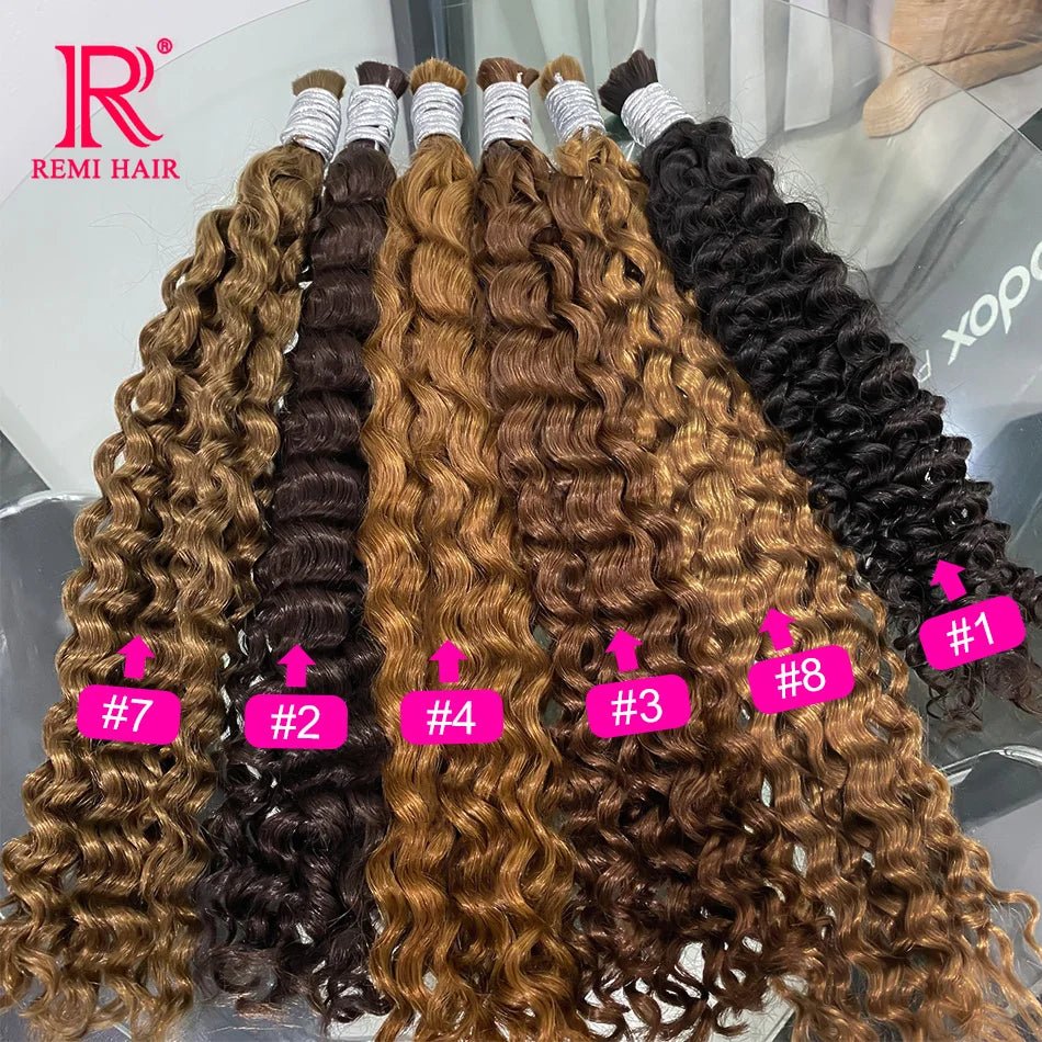100% Human Hair Extensions for Braiding Natural Hair Weaving Loose Deep Beautiful Unprocessed Curly No Weft Vietnamese Hair Bulk - EverHype