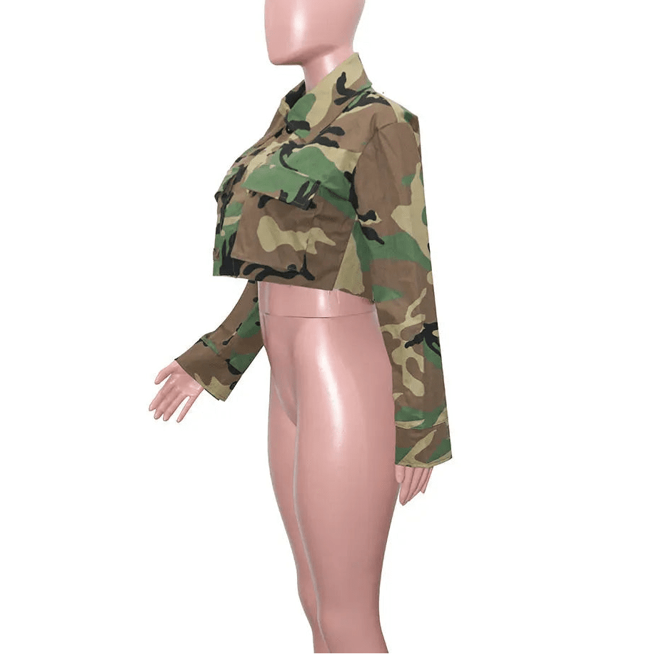 Camouflage Mini Trench Jacket - Streetwear Long Sleeve Coat | EverHype 2026 - EverHype