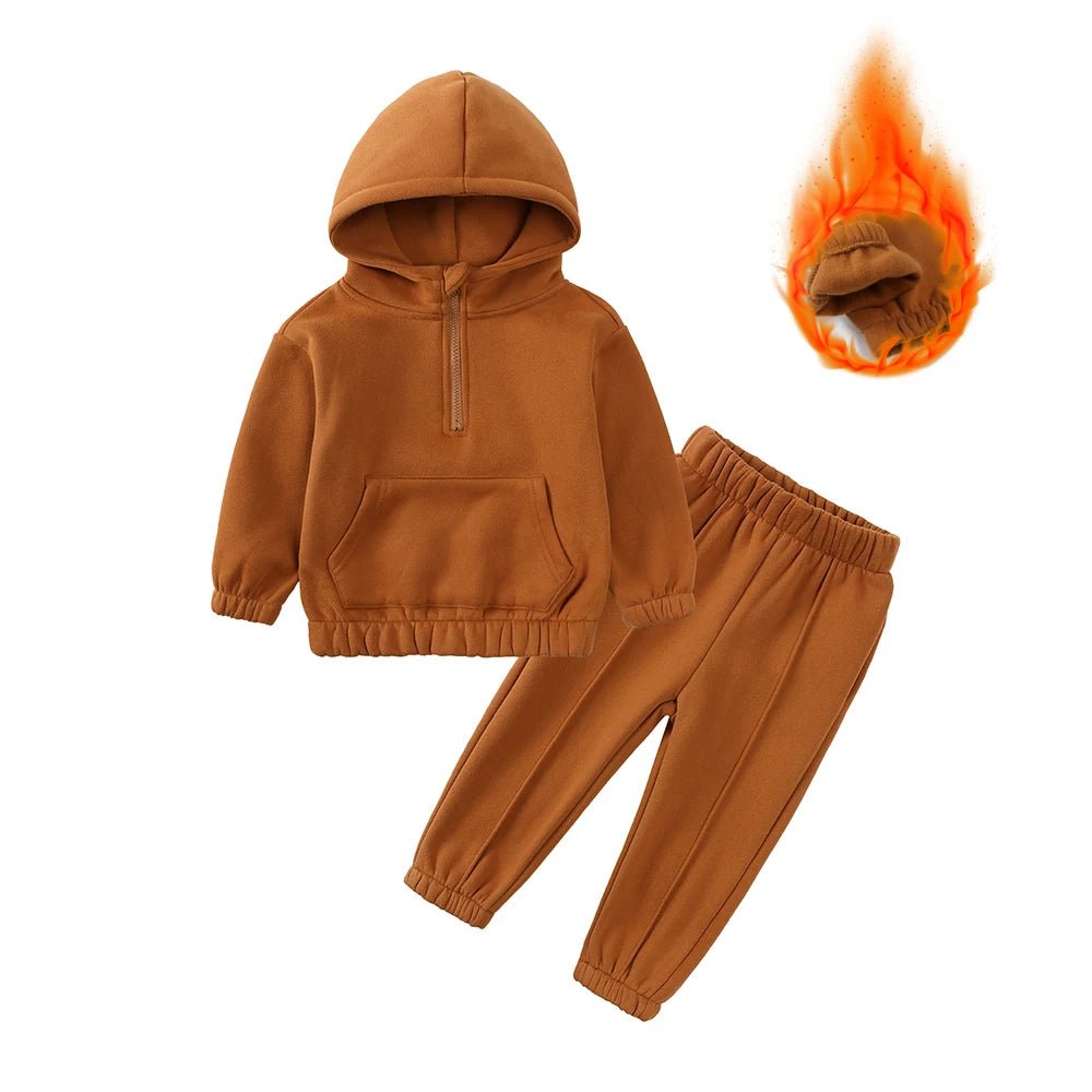 Kids 2 - Piece Fleece Set - Warm Sweatshirt & Pants for Boys & Girls - EverHype