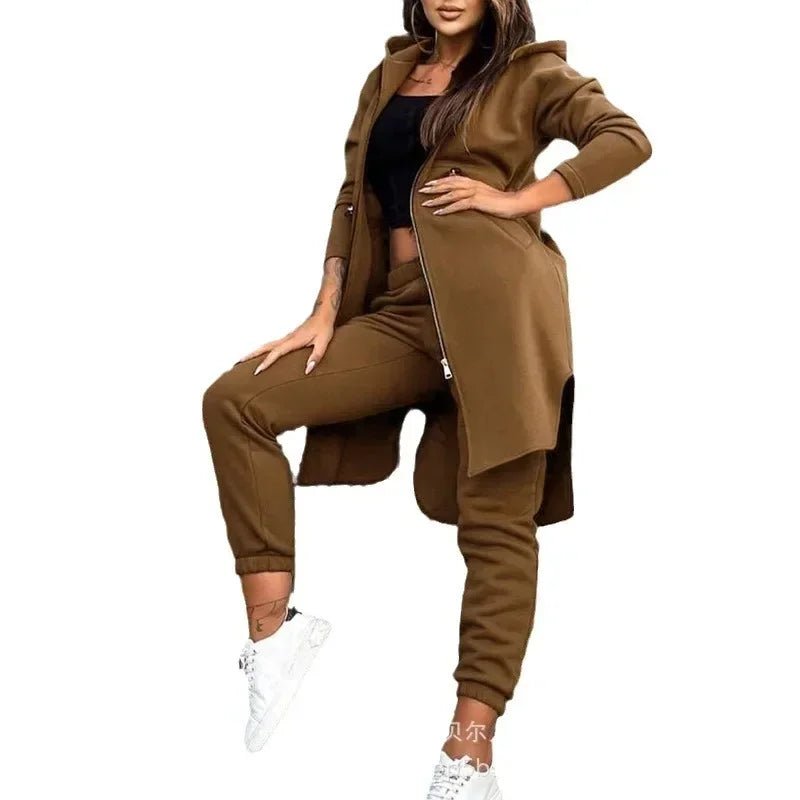 Women's Hooded Jacket & Trousers Two - Piece Set - EverHype
