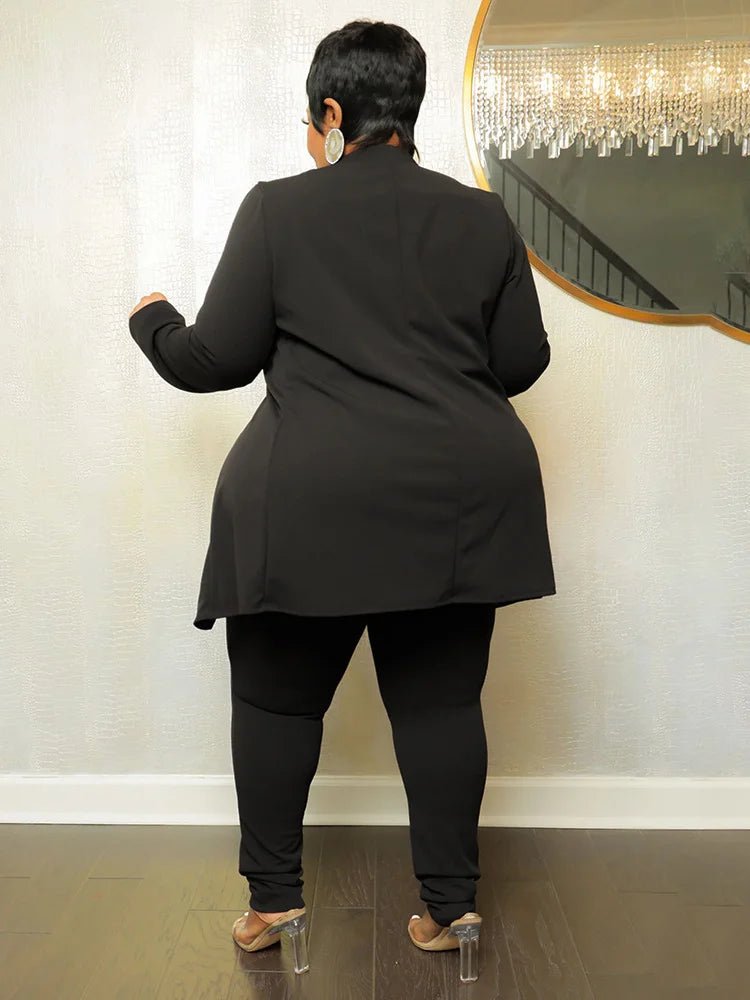 Wmstar Plus Size Two Piece Outfits Women Matching Suit Solid Top Leggings Pants Sets Casual Fall Winter Wholesale Dropshipping - EverHype