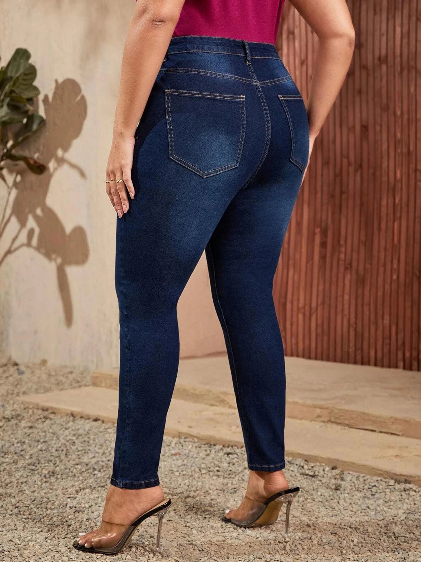 Plus Size Skinny Jeans for Women Full Length High Waist Women Jeans Stretchy Pencil Curve Women Jeans 200kgs Mom Jeans for Women - EverHype