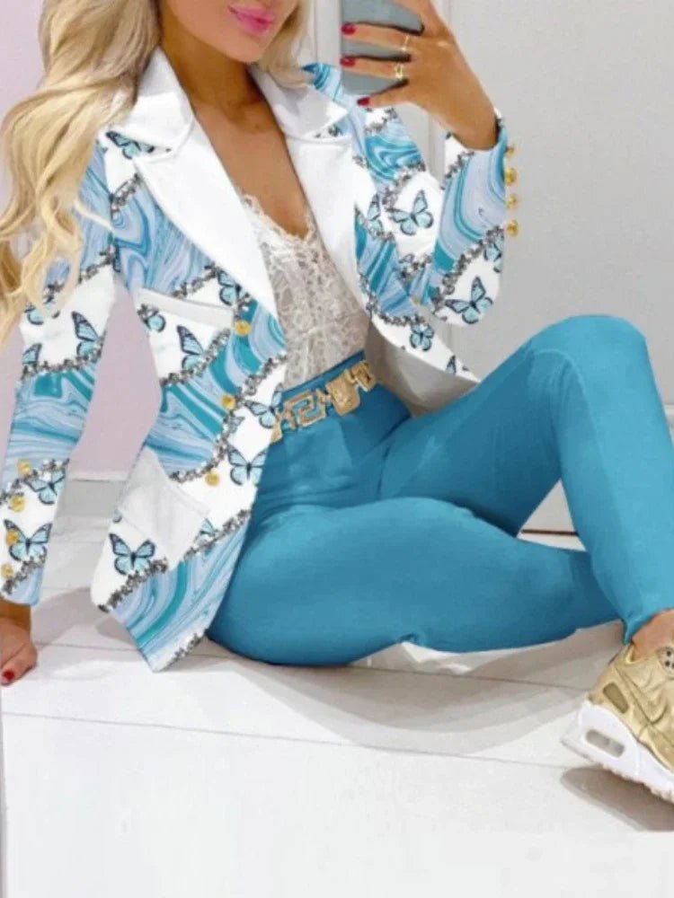 Paisley Butterfly Blazer & Pants Set - 2 - Piece Suit | EverHype 2026 - EverHype