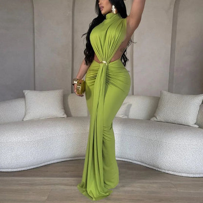 Bodycon Midi Maxi Dress - High Split Ruched Evening Party Dress | Sexy Chic - EverHype