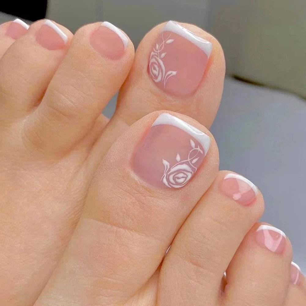 Summer Toenails Press - On Nails - Cute False Toe Nails for Girls - EverHype