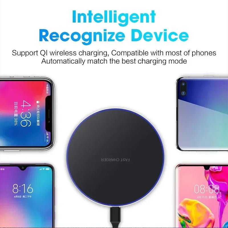 200W Wireless Charger Pad Stand Mobile Phone Chargers Fast Charging Dock Station For iPhone 16 15 14 13 Pro Max Samsung Xiaomi - EverHype