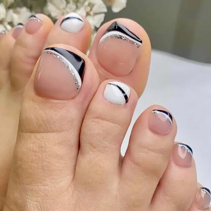 Summer Toenails Press - On Nails - Cute False Toe Nails for Girls - EverHype