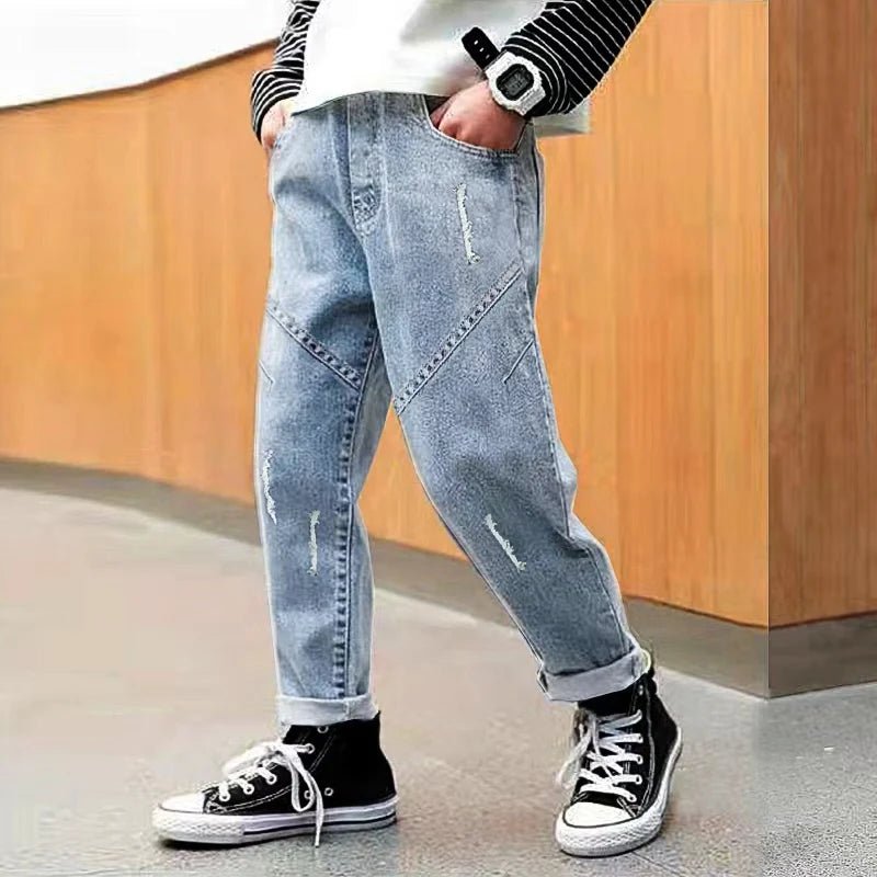 Boys Straight Jeans - Classic Denim Pants for Kids Ages 4 - 11 - EverHype
