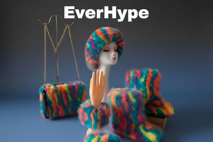 Luxury Faux Fur Winter Set - Furry Snow Boots, Purse, Cap & Headband - EverHype