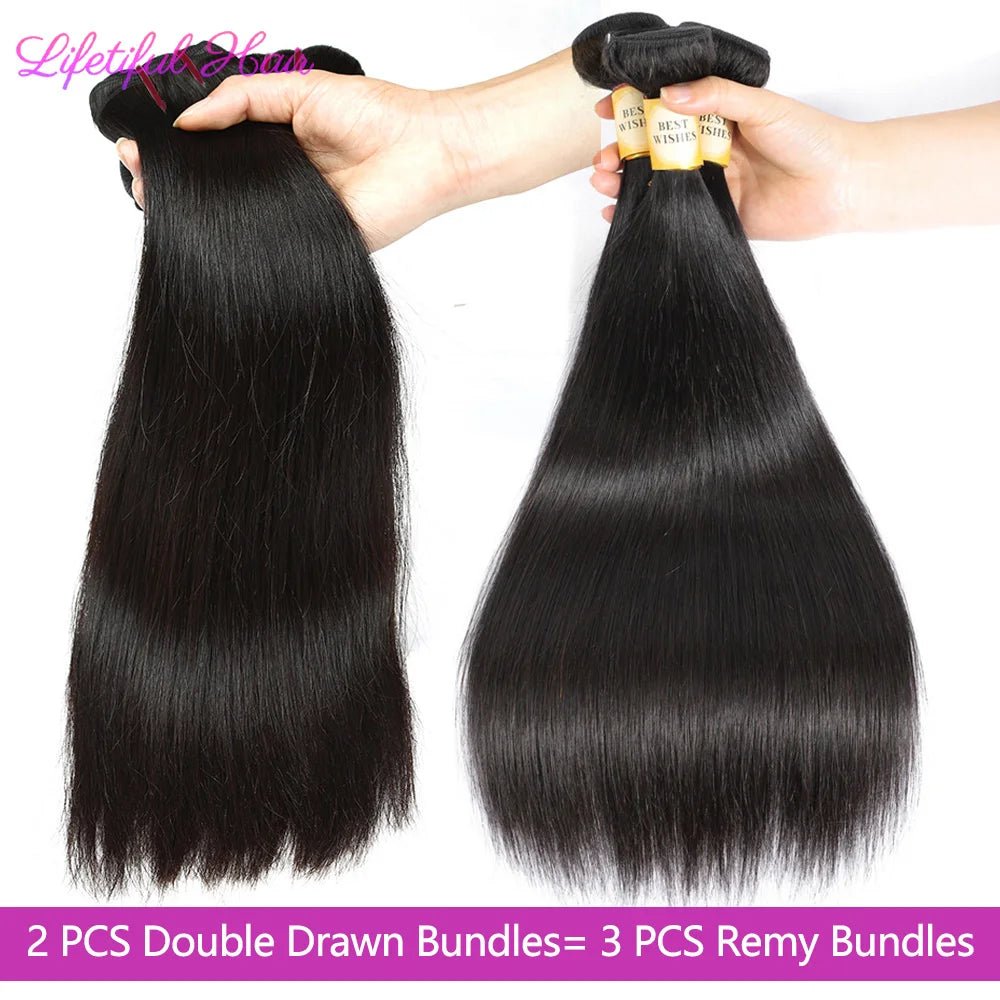 15A Double Drawn Hair Bundles Straight Vietnamese Raw Hair Bundles Human Hair Extensions 20 22 24 Inch Tissage Humain Hair - EverHype