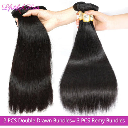 15A Double Drawn Hair Bundles Straight Vietnamese Raw Hair Bundles Human Hair Extensions 20 22 24 Inch Tissage Humain Hair - EverHype