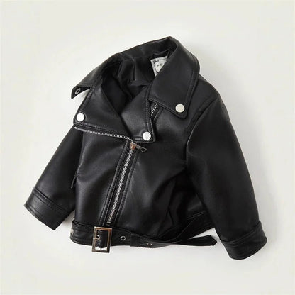 Boys Leather Jacket - Classic PU Outerwear for Kids 2 - 8 Years - EverHype