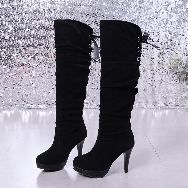 Women Boots Luxury Knight Women Length Boot Fashion Sexy Soft Leather Shoes Leather Elegant Comfortable Knee High Boots - EverHype