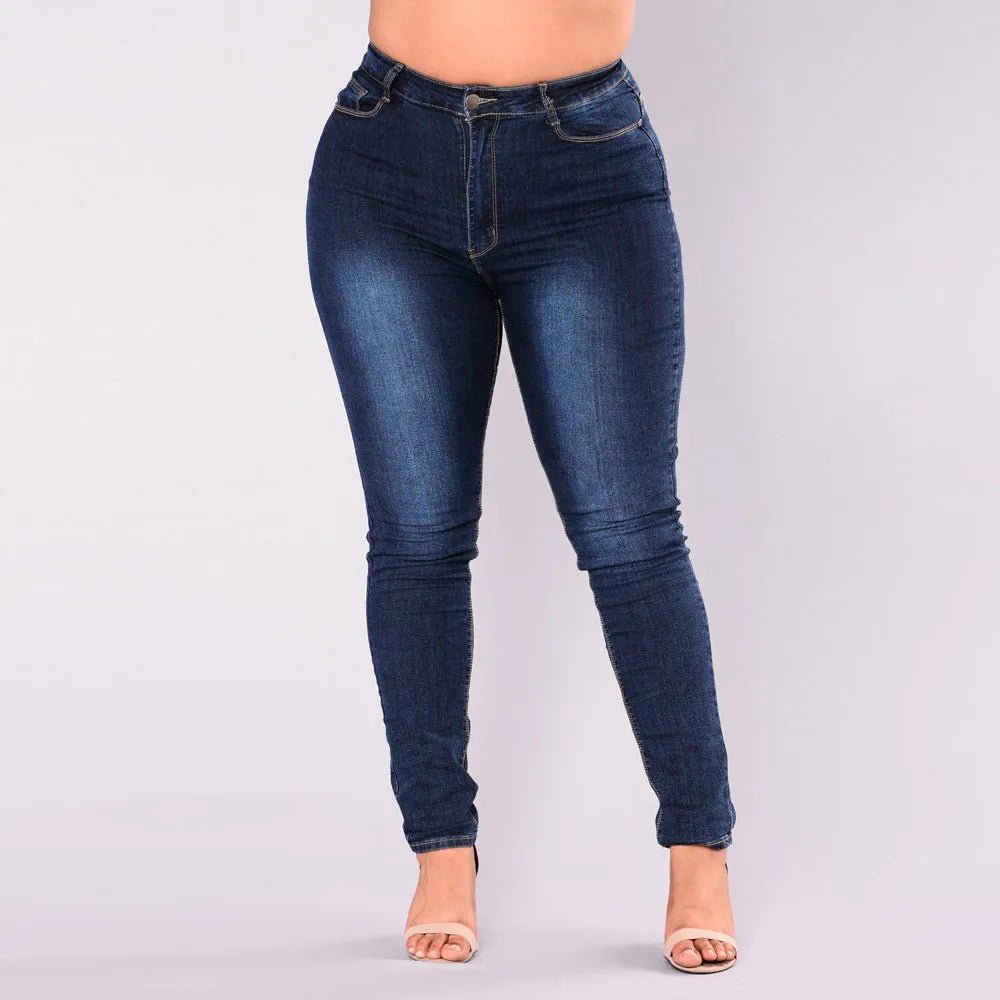 Plus Size High Waist Jeans - Stretchy Skinny Denim Pencil Pants | 2XL - 7XL - EverHype