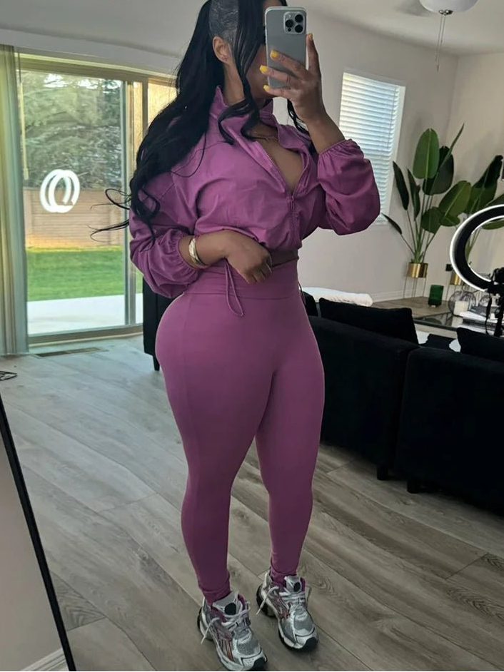 Weird Puss Women's Tracksuit Set Zipper Jacket & Leggings - EverHype