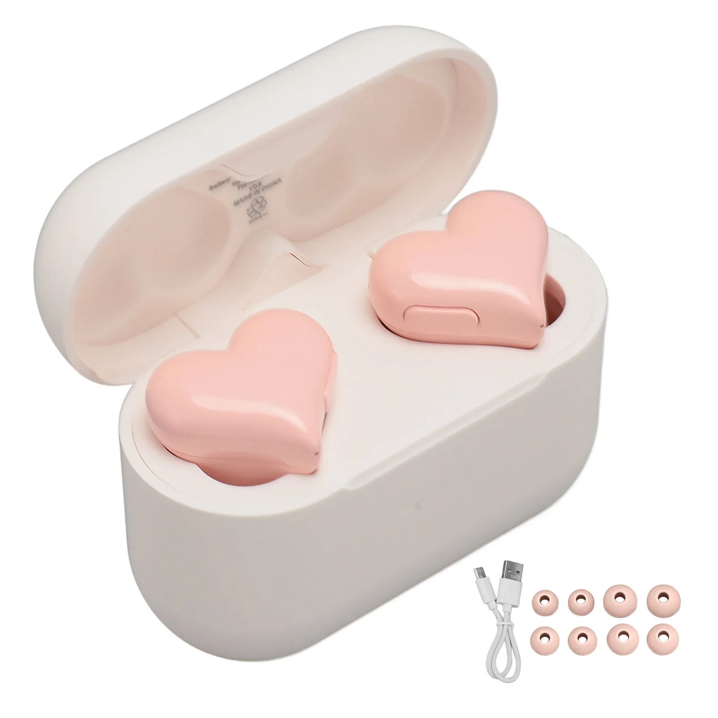 Heart Shaped Wireless Earbuds Wireless Earbuds Headphone Fast Pairing 20 Hours Playtime for Girls Women for Outdoor Gym Sports - EverHype
