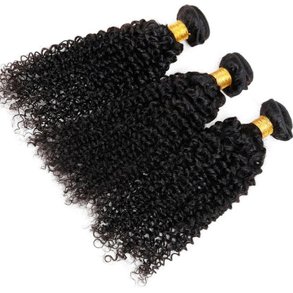 15A Afro Kinky Curly Hair 1/ 3 / 4 Bundles Deal Raw Virgin Indian Hair Bundles Isee Hair Weave Extensions Natural Color 100G/PC - EverHype