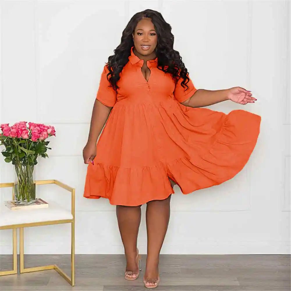 Plus Size Ball Gown Mini Dress - Elegant Casual Summer Dress | EverHype 2026 - EverHype