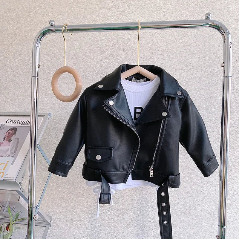 Girls Leather Jacket - Fashion PU Outerwear for Kids 2 - 8 Years - EverHype