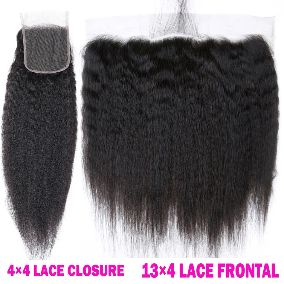 4x4 13x4 Transparent HD Lace Frontal Closure Straight Water Wave Kinky Curly Lace Closure Only 100% Remy Human Hair pre plucked - EverHype