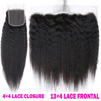 4x4 13x4 Transparent HD Lace Frontal Closure Straight Water Wave Kinky Curly Lace Closure Only 100% Remy Human Hair pre plucked - EverHype