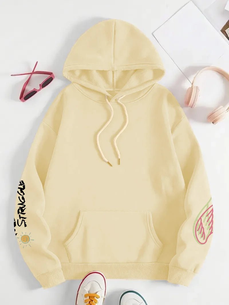 Plus Size 1XL - 4XL Women's Printed Hoodie Extra Large Hoody Fashion Loose Clothing Comfortable Sweatshirt Women's - EverHype