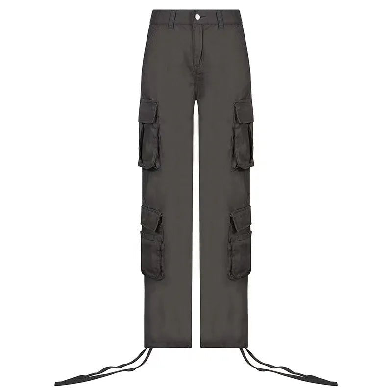 Y2K Cargo Jeans - Women's Denim Pants with Pockets | Straight Leg Streetwear - EverHype